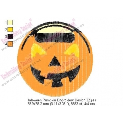 Halloween Pumpkin Embroidery Design 32